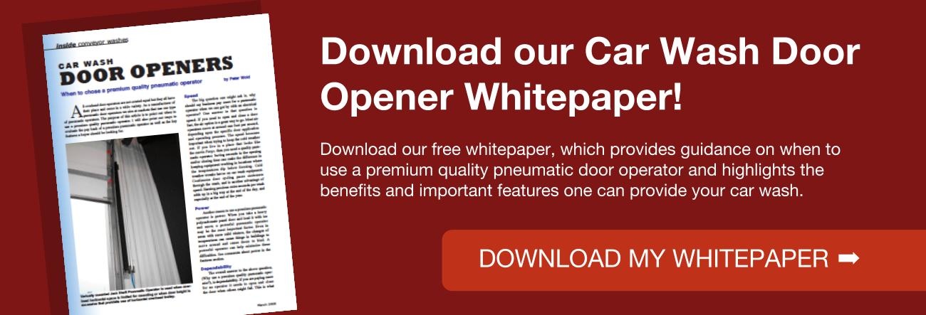 3 Reasons Why A Pneumatic Door Operator Is Best For Your Car Wash